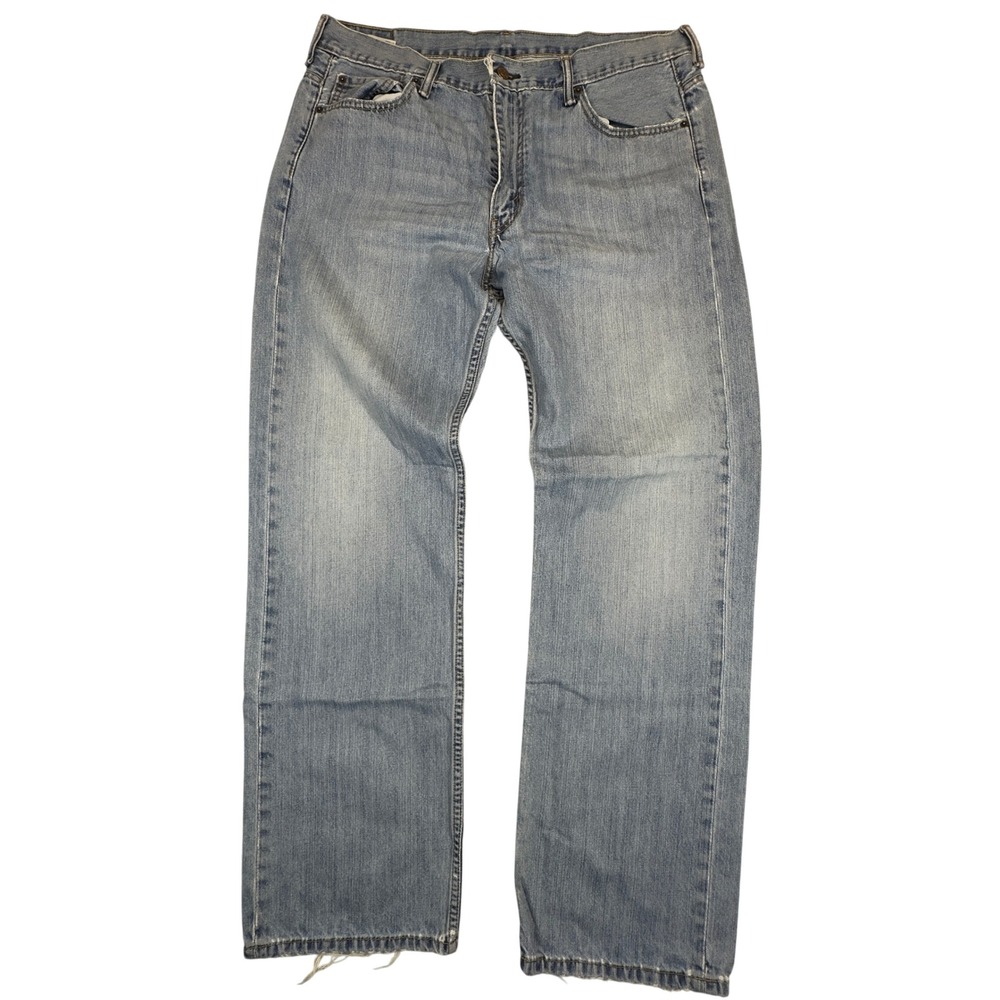 Levi's 569 Loose Straight Jeans 36x34 Light Wash Heavily Distressed‎ Faded